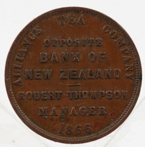 ALLIANCE TEA COMPANY (Christchurch, N.Z.) 1866 1d (R13), Fine.