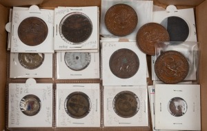 A small accumulation, mainly Australian items and including 1929 Centenary of W.A. (3, copper). Mixed condition. (25).