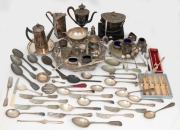 Assorted antique and vintage silver plated ware, 19th and 20th century, (qty)