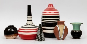 Six assorted ceramic vases including Italian, Swedish, German and Thai examples, mixed vintages, ​​​​​​​the largest 28cm high