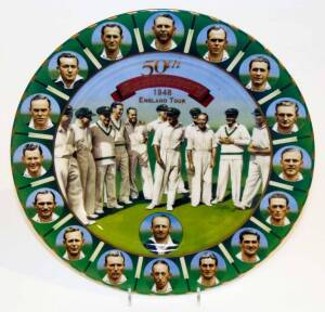 "THE INVINCIBLES", 50th Anniversary Plate by Bradford Exchange, with artwork by Brian Clinton, superb condition.