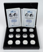 Macquarie Mint: 175 Years Of Melbourne, 24 Medallions In attractive box With Certificates; prooflike copper enriched in pure silver.&nbsp;Issue price $1200.