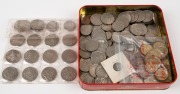 An ex-dealer's accumulation in a chocolate tin; mainly QEII period. Total: approx. 2.3kg.