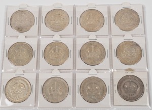 GEORGE VI, 1937 (12); mixed condition, VF-EF.