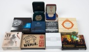1982 - 2014 various Proofs, mainly individual coins in original packaging; 50c - $10 incl. 2014 $2 silver cased RAM proof (#831/1000). (10 items).