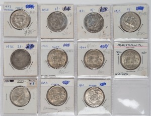 FLORINS: 1927 - 1962 group; all different and several premium grades. (11).
