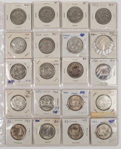 1911 - 1962 range; all different dates, mixed condition. (20)