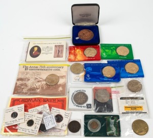 1910 - 2010 collection in album with values to 2/- and $2; also, an all-world accumulation in another album and several loose items incl. several $5 coins, a small range of Roman coins, etc.