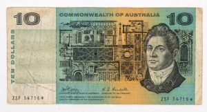 TEN DOLLARS, Phillips/Randall (1968) (R.303S) ZSF 54716* STAR Replacement Note, Fair.