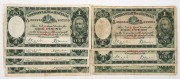 ONE POUND, (R.28) Riddle/Sheehan (1928) six banknotes; plus (R.30a) Armitage/McFarlane (1942) one banknote, mixed condition. (Total: 7).