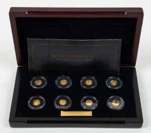 2012 RAM Gold Proof Set of Australian Miniature Money; complete set of 8 coins in case of issue. Set No.001245.