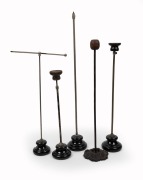 Five assorted vintage and antique shop display stands, 19th/20th century, the largest 73cm high.