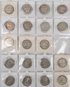 1927 Canberra (6), 1933, 1936, 1943S, 1944S, 1946, 1951 Jubilee (5) and 1954 Royal Visit (3); mixed condition.