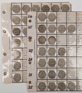 1911 - 1935 duplicated range on pages, (36) mixed condition.
