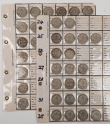 1911 - 1935 duplicated range on pages, (36) mixed condition.