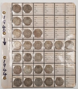 GEORGE VI, 1940 - 1944 duplicated range of Florins, (25) VG/VF.