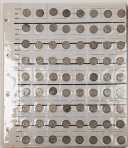 1910 - 1944 duplicated range in album pages; very mixed condition. (111).
