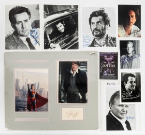 ACTORS: autographs of 1950s - 2000s era actors on photographs/images or on piece, including Eli Wallach, James Garner, Robert DeNiro, Rod Steiger, Art Garfunkle and Christopher Reeve. (15)