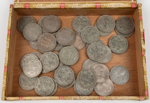 HALF CROWNS: 1920 - 1947 (33) plus several later to 1967. Mixed condition. (Total: 45).