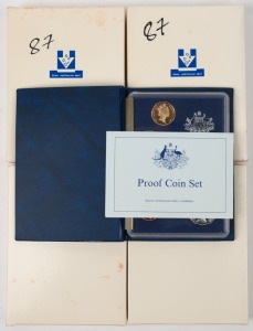 1987 RAM seven coin proof sets in original packaging. (4 sets).