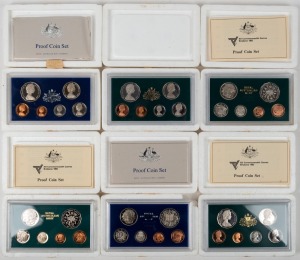 1980 (1), 1981 (1) and 1982 (4) RAM six coin proof sets in original foams. (6 sets).