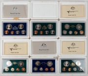 1980 (1), 1981 (1) and 1982 (4) RAM six coin proof sets in original foams. (6 sets).