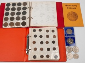 GUERNSEY: A duplicated range in two albums and a few loose, comprising of 1830 - 1938 One Doubles, 1858 - 1929 Two Doubles, 1830 - 1949 Four Doubles, 1834 - 1956 Eight Doubles, 1956 Threepence and 1966 Ten Shillings, plus several others. Much duplication and some choice examples. (260+).