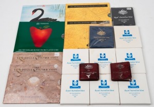 $10 Uncirculated coins in original packaging: 1982 (2), 1985 (7), 1986 (2), 1989(2), 1990, 1991 and 1993 (2). Total: 17.