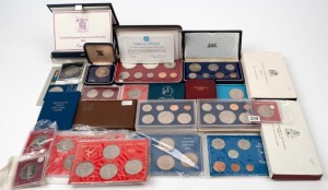 South Africa 1967 Proof set; Barbados 1973 Proof set; Bahamas 1974 Proof set; Seychelles 1974 !0R Proof; Western Samoa 1974 Specimen sets (2); PNG 1975 Proof set; Singapore 1975 Unc set; Isle of Man 1980 Unc set Olympic Crowns, Isle of Man 1982 Maritime Heritage Crowns; Isle of Man 1984 Olympic Crowns; 1983 Great Britain Proof set; and several similar products.