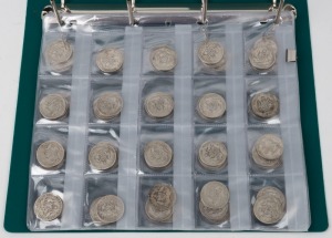 1912 - 1944 accumulation in an album; some heavy duplication of dates and very mixed condition. (90).