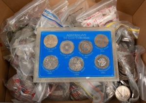 An accumulation of 50c coins, noted 1966 (16) plus approx. 6.5kg of loose later years.