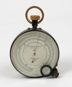 An antique compensated surveying aneroid&nbsp;pocket barometer/altimeter&nbsp;by E. R. Watts & Son, London, No. 2368, 12cm high