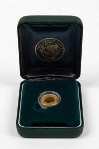 2004 $15 Year of the Monkey, 1/10oz gold proof coin in Perth Mint case of issue.