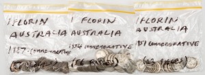 Commemorative Florins: 1927 (27), 1951 (23) And 1954 (56), F/Vf. (Total: 106).