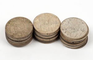 ELIZABETH II, fifty cents, 1966, F - EF. (27).