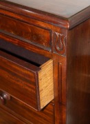 A Regency mahogany tallboy chest with seven drawers, lotus carved patarae, incised stiles and bracket feet, circa 1835, 116cm high, 118cm wide, 55cm deep - 2