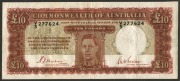 TEN&nbsp;POUNDS,&nbsp;(R.58F) Sheehan/McFarlane,&nbsp;(1940) V/3 277624 first serial prefix. VF.