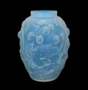 A French Art Deco opalescent glass vase, circa 1930, ​​​​​​​17cm high