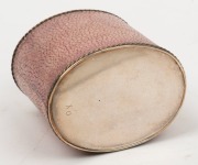 An antique tea caddy, Sheffield plate with pink shagreen finish, 19th century, ​​​​​​​9.5cm high 7.5cm wide - 3