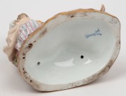 MEISSEN antique German porcelain harvest figural group, 19th century, blue crossed swords mark to base, 19.5cm high - 4
