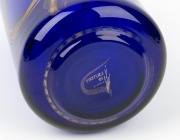 ERT&Eacute;&nbsp;"Fireflies" blue glass vase by Franklin Mint, circa 1988, 25cm high - 2