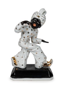 NEUNDORF vintage German porcelain Blackamoor figure, 20th century, factory mark to base, 51cm high