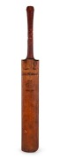 A MATCH-USED BAT SIGNED BY BRADMAN AND HIS NSW STATE XI TEAM AT BATHURST - 15th OCTOBER 1931 A full-size Federal Bat Company "The Federal" bat, dated on the back of the blade "BATHURST&nbsp;15.10.31" and signed by the whole visiting team: Don Bradman (Captain)