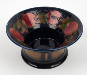 MOORCROFT "Pomegranate"&nbsp;bowl on blue ground, impressed signature mark "Moorcroft, Made In England", 11.5cm high, 24.5cm diameter - 2