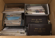 AUSTRALIA: Decimal Issues: 1970s-90s accumulation with unaddressed 1970s-90s FDCs, PSEs with commemorative/FDI cancels or unused, aerogrammes, Australia Post pre-stamped postcards, 'Stamp Collector Cards, etc. Large quantity of material to work through. ( - 2