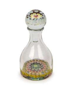A millefiori&nbsp;glass decanter, 16cm high