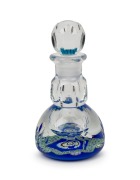 CRIEFF Scottish art glass&nbsp;perfume bottle with millefiori&nbsp;base and stopper, bearing original label, 15cm high