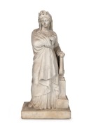 An antique Carrara marble statue, 19th century, 56cm high
