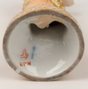 K.P.M. antique German porcelain statue of a musician, 19th/20th, red factory mark to base, ​​​​​​​16cm high - 3