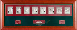 JEFF THOMSON, signature on "The Australian Cricket Legends, Frame by Frame - Jeff Thomson" print, limited edition 130/1500, framed & glazed, overall 106x44cm. With CoA. VG condition.